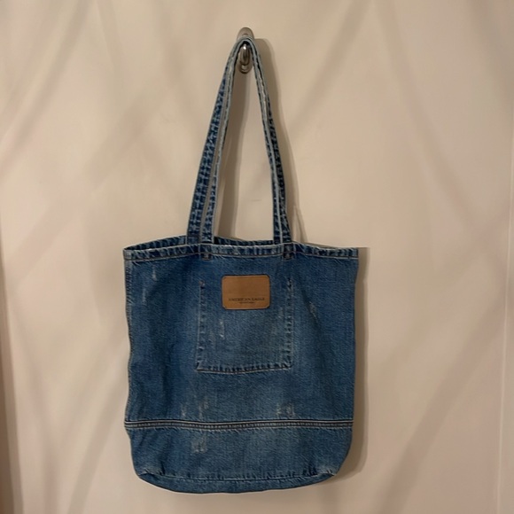 American Eagle Distressed Denim Tote New with Tags - Picture 2 of 16